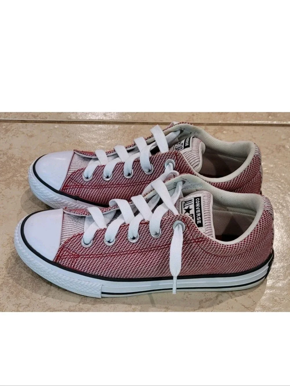 Converse Chuck Taylor All Star Madison Ox Red/White Woven Canvas Sneakers VGUC